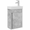 vidaXL Badezimmer Waschtischunterschrank mit Wasserhahn Betongrau