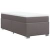 vidaXL Boxspringbett mit Matratze Grau 80x200 cm Kunstleder