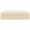 vidaXL Aufbewahrungsbett mit Matratze Creme 160 x 200 cm Polyester
