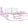 vidaXL Bettrahmen mit Kopfteil Beton Grau 180 x 200 cm Holzwerkstoff