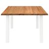 vidaXL Esstisch mit Baumkante 180x120x74 cm Massivholz Eiche Rechteckig