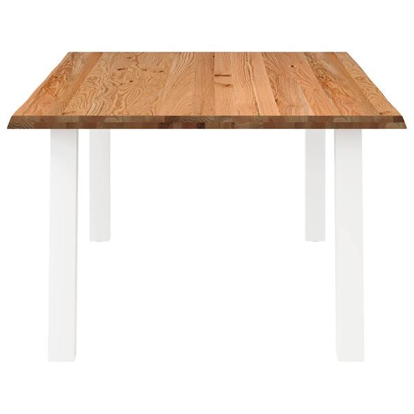 vidaXL Esstisch mit Baumkante 180x120x74 cm Massivholz Eiche Rechteckig