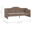 vidaXL Tagesbett mit Matratze USB Taupe Stoff 90x200 cm