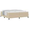vidaXL Boxspringbett Hellgrau und Wei&szlig; 200 x 200 cm Cordstoff