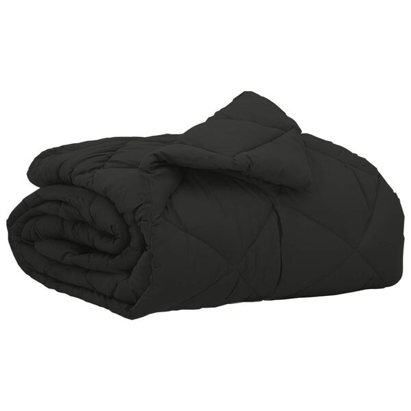 vidaXL Sommerdecke Schwarz 220 x 140 cm Mikrofaser