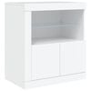 vidaXL Sideboard mit LED-Leuchten Wei&szlig; 181,5x37x67 cm