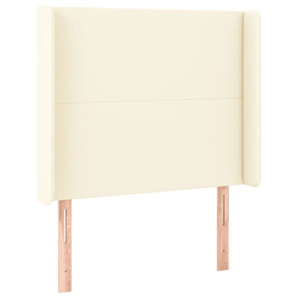 vidaXL LED Kopfteil Creme 103x16x118/128 cm Kunstleder