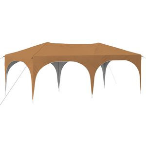 vidaXL Pop-up Partyzelt 575 x 288 x 245 cm Beige Oxford-Stoff