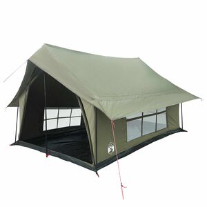 vidaXL H&uuml;tten-Zelt Armeegr&uuml;n 340 x 246 x 210 cm Polybaumwolle