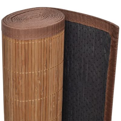 vidaXL Teppich Bambus 160x230 cm Braun