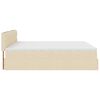 vidaXL Ottoman-Bett mit Matratze Creme 180x200 cm Stoff