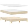 vidaXL Boxspringbett mit Matratze Creme 140 x 190 cm Stoff