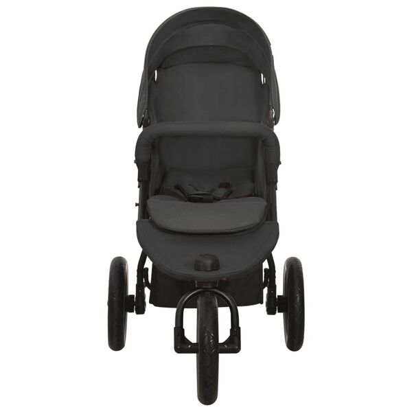 vidaXL Kinderwagen Anthrazit Stahl