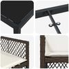 vidaXL Garten Essgruppe 5 pcs Braun Poly-Rattan