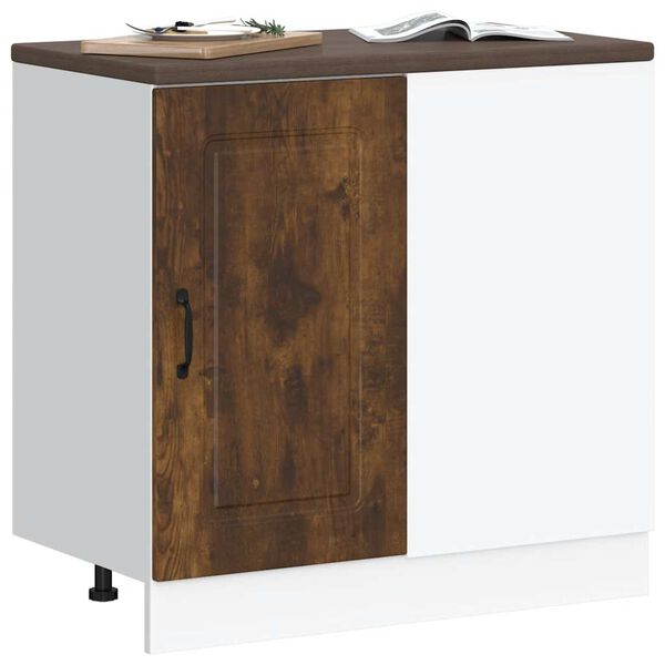 vidaXL K&uuml;chenunterschrank Kalmar R&auml;uchereiche Holzwerkstoff