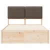 vidaXL Bettgestell mit gepolstertem Kopfteil Taupe 120 x 190 cm