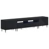 vidaXL 3-teiliges LED TV Regal Schwarz Holzwerkstoff