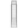 vidaXL Gabionen mit Hochbogen 18Stk. 200x50x160/180cm Verzinktes Eisen