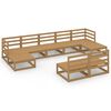 vidaXL 9-tlg. Garten-Lounge-Set Massivholz Kiefer