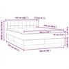 vidaXL Boxspringbett mit Matratze Hellgrau 160x220 cm Samt