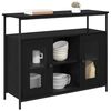 vidaXL Sideboard Schwarz Eichen-Optik 100 x 35 x 80 cm Holzwerkstoff