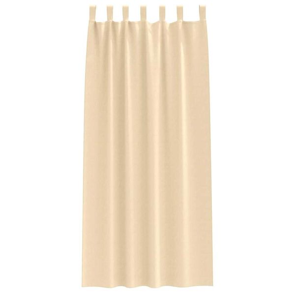vidaXL Verdunkelungs-Vorh&auml;nge mit Ringen 2 pcs Creme 260 x 140 cm
