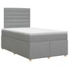 vidaXL Boxspringbett mit Matratze Hellgrau 120 x 200 cm Stoff
