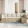 vidaXL Gartensofa-set Beige Poly-Rattan