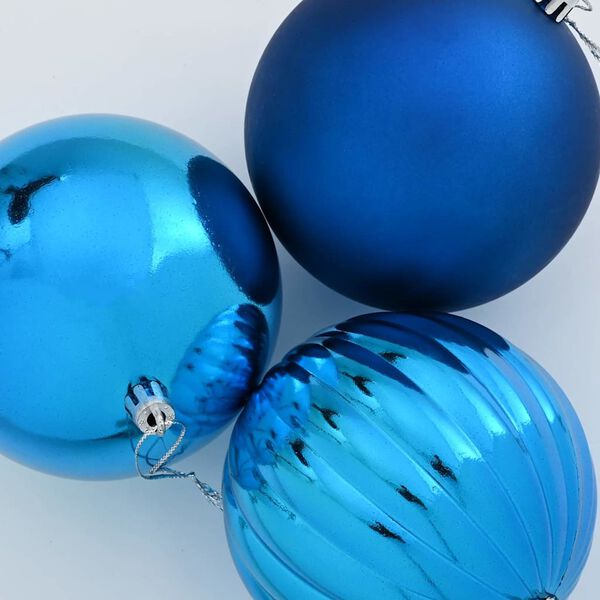 vidaXL Weihnachtskugel-Set 9 pcs Blau Kunststoff