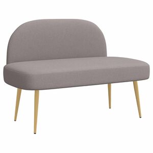 vidaXL Gepolsterte Bank mit R&uuml;ckenlehne Taupe 110 x 60 x 76 cm