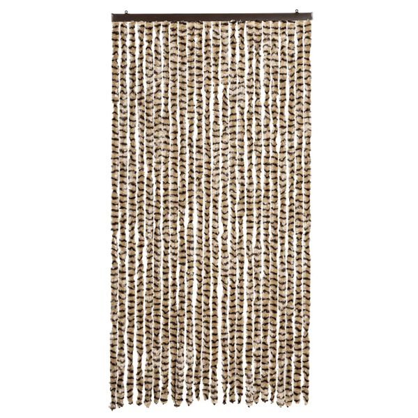 vidaXL Fliegenvorhang Beige und Braun 100x230 cm Chenille