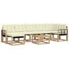 vidaXL Outdoor-Sofagarnitur mit Kissen 8 pcs Wei&szlig; und Creme