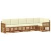 vidaXL Outdoor-Sofagarnitur 6 stk. Natur und Creme