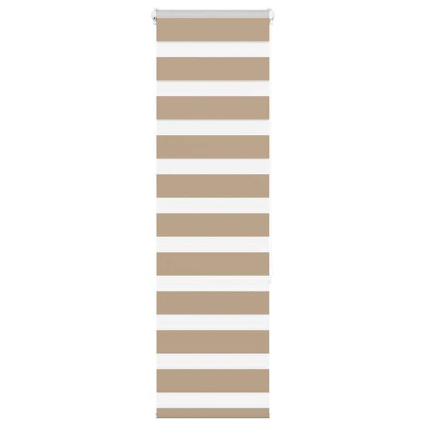 vidaXL Doppelrollo Sandbraun 40x150 cm Stoffbreite 35,9 cm Polyester