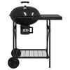 vidaXL Outdoor Grill Mit Rad Schwarz 96 x 72 x 113 cm Metall