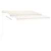 vidaXL Markise Automatisch mit LED & Windsensor 300x250 cm Creme