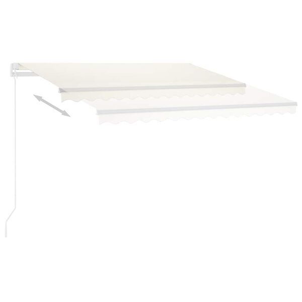 vidaXL Markise Automatisch mit LED & Windsensor 300x250 cm Creme