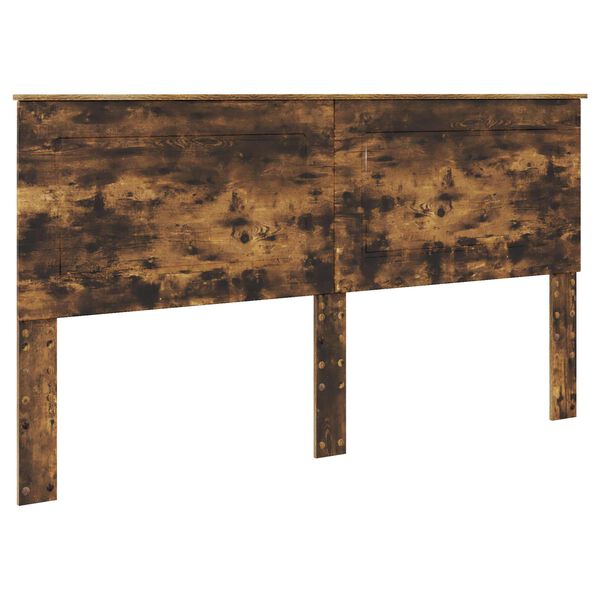 vidaXL Kopfteil mit Kopfteil Ger&auml;ucherte Eiche 200 cm Holzwerkstoff