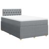 vidaXL Boxspringbett mit Matratze Hellgrau 120x200 cm Stoff
