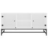 vidaXL TV-Schrank mit Glastüren Weiß 102x37x50 cm
