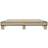 vidaXL Bettgestell Sonoma-Eiche 200x200 cm Holzwerkstoff und Metall