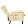 vidaXL Massagesessel Creme Samt
