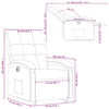vidaXL Relaxsessel mit Aufstehhilfe Elektrisch Creme Stoff