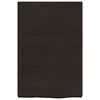 vidaXL Wandregal Dunkelbraun 40x60x(2-4) cm Massivholz Eiche Behandelt