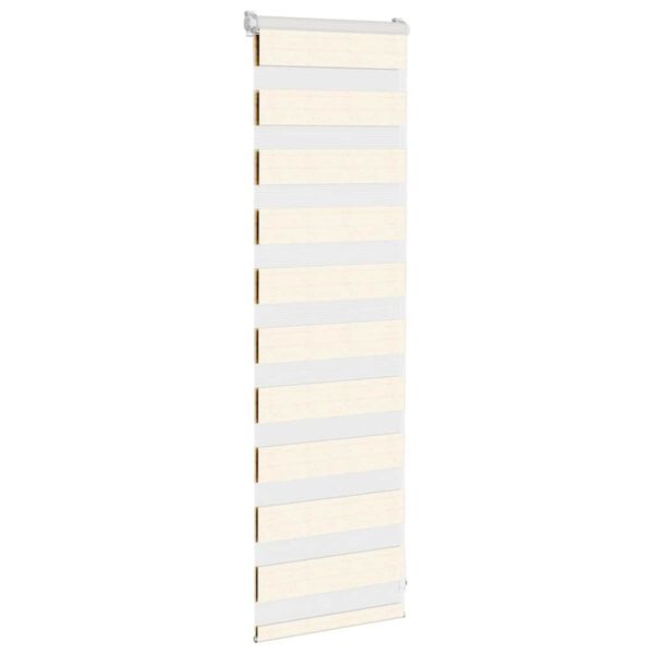 vidaXL Doppelrollo Marmorbeige 50x100 cm Stoffbreite 45,9 cm Polyester