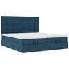 vidaXL Ottoman-Bett mit Matratzen Dunkelblau 200x200 cm Samt