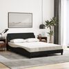 vidaXL Bett mit Matratze "Dover" Schwarz 120x200 cm Stoff