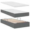 vidaXL Bett mit Stauraum und LED Dunkelgrau 90 x 190 cm Polyester