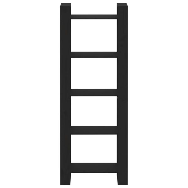 vidaXL B&uuml;cherregal/Raumteiler Schwarz 60x35x160 cm Massivholz