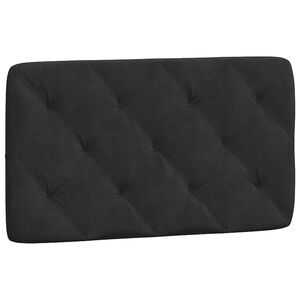 vidaXL Kopfteil-Kissen Schwarz 90 cm Samt